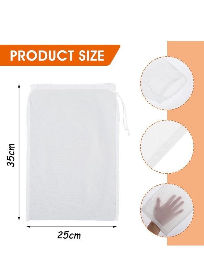 2Pack Nylon Nut Milk Bag Fine Mesh Cheese Cloth Multiple Usage Reusable Food Strainer Professional Cold Brew Filter for Straining Juice Coffee Yogurt Tea - Image 2